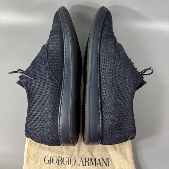Giorgio Armani Men\'s Perforated Suede Sport Derby Shoes Size 11 main image 4